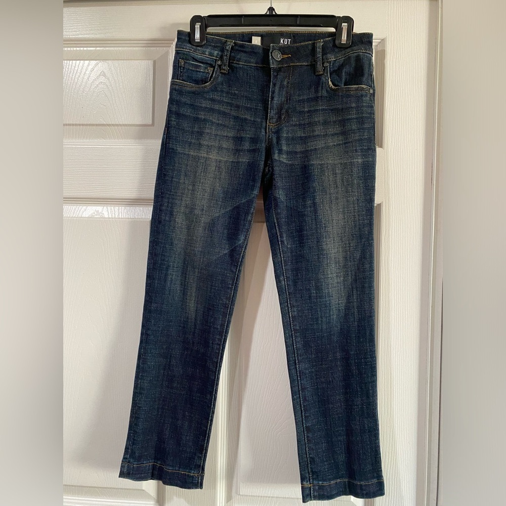 Kut from the Kloth‎ Lauren Crop Straight Leg Size 0